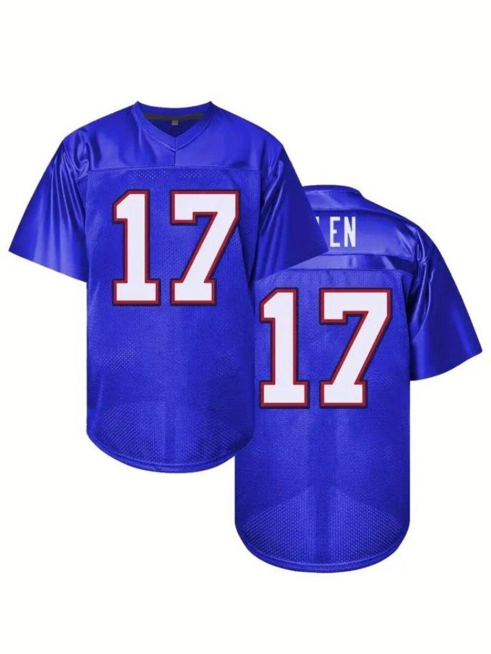 Josh Allen # 17 Buffalo Bills Men's V-Neck, Short Sleeve Embroidered size XL